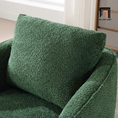 G1 Ghế sofa đơn vải lông cừu xanh lá DT90 Dalbert phòng ngủ nhỏ