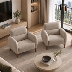 E2 Ghế sofa đơn DT127 Darsan bọc nỉ mềm mại hiện đại