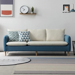 J1 Bộ ghế sofa gia đình vải nỉ xám KT59 Lynan cho căn hộ chung cư