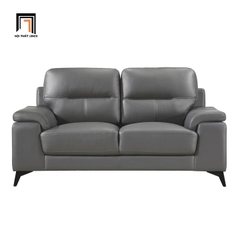H1 Bộ ghế sofa da công nghiệp xám KT46 Mahler phòng khách cao cấp