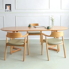 Bộ bàn ăn hình oval cao cấp 48-KH4-G32-B92Oval 4 ghế