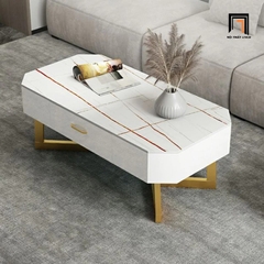 P2 Bàn sofa dài 1m mặt đá lục giác BSF42 Khame hộc kéo nhỏ xinh