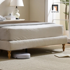 F2 Giường ngủ vải nỉ nhung mềm GN113 Peasane màu be kem