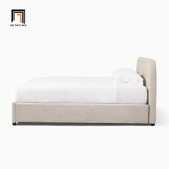 D1 Giường ngủ vải nỉ màu xám trắng GN54 Camilla 1m6 cho căn hộ