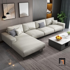 D5 Ghế sofa góc vải nỉ đen GT186 Pesca 3m x 1m6 phòng khách chung cư