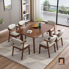 Bộ bàn ăn 6 ghế ngồi đẹp 24-KH6-G43-B108 phòng bếp lớn