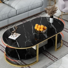 K3 Bàn sofa mặt đá oval 1m x 50 BSF16 Keen giá rẻ cho phòng khách
