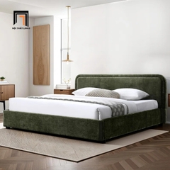 C1 Giường ngủ vải nỉ xanh lá GN133 Bixby 1m6 x 2m gia đình nhỏ