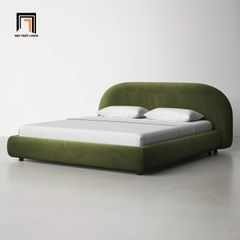 Giường ngủ xinh xắn cho chung cư GN63 Sadarius vải nhung