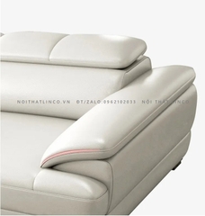 I4 Bộ ghế sofa phòng khách gật gù màu đen KT82 Zeglo bọc da giả