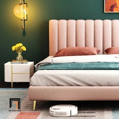 Giường ngủ gia đình cao cấp GN32 Jasy chân inox sơn tĩnh điện