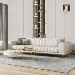 H1 Bộ ghế sofa đặt sảnh chờ trắng kem KT43 Verdante da giả PU