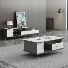 F1 Bàn sofa hình hộp chữ nhật 1m x 50 BSF14 Kenny mặt đá xám