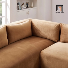 P1 Ghế sofa góc chữ U vải nhung màu cam GT101 Hudson 2m8 x 1m6