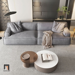 E2 Sofa băng hiện đại màu xám BT179 Station 2m4 căn hộ chung cư