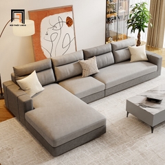 E4 Bộ ghế sofa góc L da công nghiệp GT201 Qingge 3m x 1m6 giá rẻ