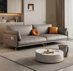 F1 Bộ ghế sofa phòng khách chung cư KT65 Skinny hiện đại màu nâu