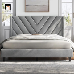 Giường ngủ phong cách Âu Mỹ GN64 Permelia màu xám đen