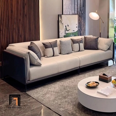 B3 Ghế sofa góc chữ L cao cấp GT184 Morelia 3m2 x 1m6 phối màu da