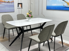 Combo bàn ăn 4 ghế đá ceramic 27-BAD4-G14-B68 giá rẻ