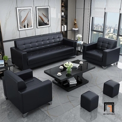 F1 Bộ ghế sofa văn phòng làm việc KT76 Custer da Pu đẹp giá rẻ