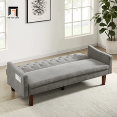 I3 Ghế sofa giường nằm vải nỉ xám tro GB30 Malack 2m cho phòng khách
