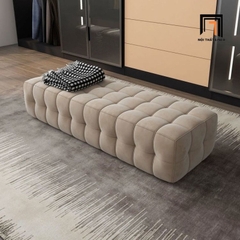 U1 Ghế sofa dài 1m8 x 55cm SB26 Andrews vải nhung be cao cấp