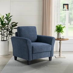J1 Ghế sofa đơn xanh đậm vải bố nỉ DT100 Arsaluis giá rẻ cho căn hộ
