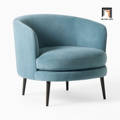 C2 Ghế sofa đơn kiểu cong DT18 Viv vải nhung màu xanh dương