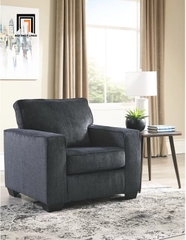 E2 Ghế sofa đơn xám đen vải nỉ DT55 Rima phòng khách gia đình