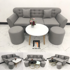 B2 Set ghế sofa băng giá rẻ BL12 BTC dài 1m9 xám lông chuột
