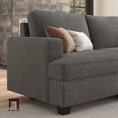 D2 Bộ Sofa U UT13 Anureet Màu Xám Lông Chuột Hiện Đại