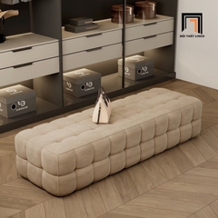 U1 Ghế sofa dài 1m8 x 55cm SB26 Andrews vải nhung be cao cấp