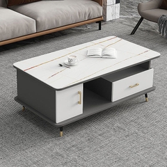 F1 Bàn sofa hình hộp chữ nhật 1m x 50 BSF14 Kenny mặt đá xám