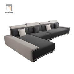 E2 Ghế sofa góc L lớn GT259 Ramia 3m2 x 1m8 phối màu vải đen trắng