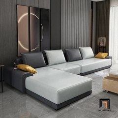 D5 Ghế sofa góc màu xanh dương GT141 Casper 3m x 1m8 vải nỉ bố
