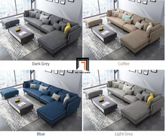 B1 Ghế sofa góc chữ L xám đậm GT21 Grace 3m1 x 1m6 phòng khách