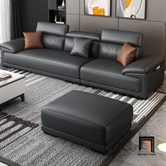 D3 Sofa góc bọc da màu đen GT176 Souris 2m6 x 1m7 gật gù sang trọng