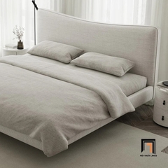 Giường ngủ hiện đại 1m6 x 2m GN49 Altresha vải xám trắng