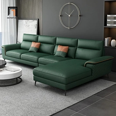 Bộ ghế sofa góc L da công nghiệp GT82 Yangchu 3m x 1m6 sang trọng