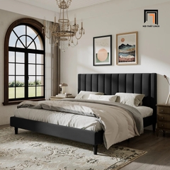 B3 Giường ngủ bọc vải nhung nỉ GN21 Will 1m6 x 2m màu xanh lá