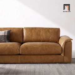 B1 Ghế sofa băng gia đình cao cấp BT311 Wythe 1m9 da giả màu nâu