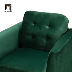 P2 Ghế sofa đơn vải nhung xanh lá DT3 Roxanne cho phòng khách