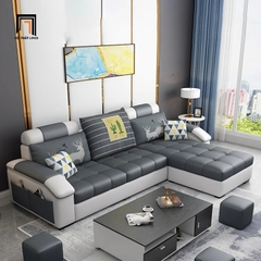 E1 Bộ ghế sofa góc cao cấp GT79 Slipco 2m4 x 1m6 phối màu đẹp