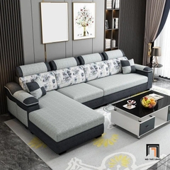 D1 Ghế sofa góc L phối màu đẹp GT166 Beaver 3m x 1m6 cho gia đình