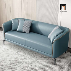 C4 Ghế sofa băng cong nhỏ 1m8 BT149 Polan da công nghiệp xanh lá