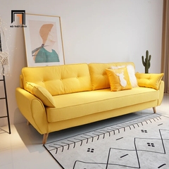 G3 Set ghế sofa gia đình nhỏ KT77 Dropy vải nỉ nhung mềm màu be