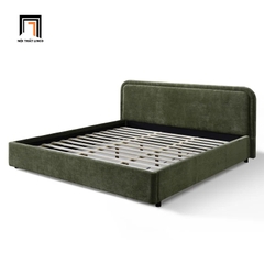 C1 Giường ngủ vải nỉ xanh lá GN133 Bixby 1m6 x 2m gia đình nhỏ
