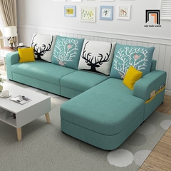 C1 Ghế sofa góc L cong xinh xắn GT122 Narod 2m8 x 1m6 cho gia đình