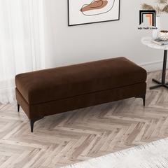 M3 Ghế đôn sofa vải nhung xám SB29 Hamitor thiết kế thanh lịch, đẹp mắt